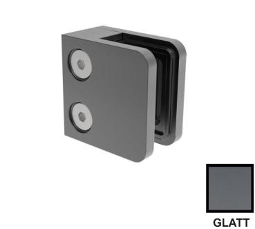 Glashalter Eckig Zamak Glasklemme 45X45 Zink RAL Geländer RAL7016 Anthrazit Pfosten Flach Glatt